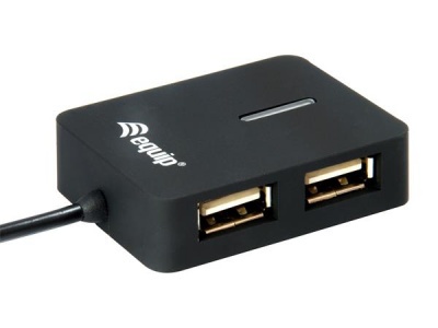 USB elosztó-HUB, 4 port, USB 2.0, EQUIP "Life"