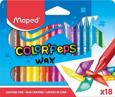 Zsírkréta, MAPED "Color`Peps Wax", 18 különböző szín