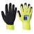 Védőkesztyű, nylon, latexhab, tenyerén mártott, XL méret "Hi-Vis Grip", sárga